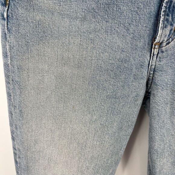 Agolde women’s Merrel mid rise straight leg light wash raw hem jean size 26 - Picture 3 of 6